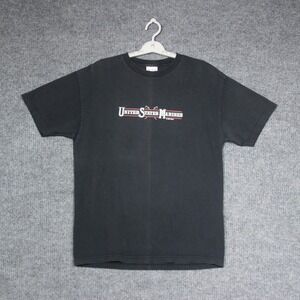 Vintage United States Marines Graphic T Shirt Mens Large 7.62‎ Design Military